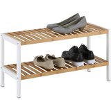 Mömax Regal Za Čevlje Anna 2, Bela, Naravna | Shoptok.si