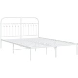  Metalni okvir za krevet s uzglavljem bijeli 135x190 cm | shoptok.hr