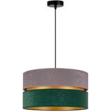  Duolla - Luster na sajli DUO 1xE27/15W/230V prečnik 40 cm siva/zelena/zlatna | Eponuda.com