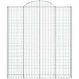  Lučne gabionske košare 2 kom 200x30x220/240cm pocinčano željezo | shoptok.hr
