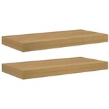  Stenska polica 2 pcs Rjava 50 x 23 x 4 cm Konstruiran les, (5000200772) | Shoptok.si
