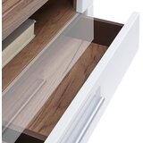 XORA viseča vitrina, bela, barve hrasta | Shoptok.si