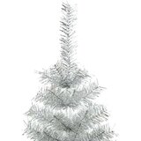 vidaXL Božično drevo med 150 LED z stojalom srebrna 150 cm PET | Shoptok.si