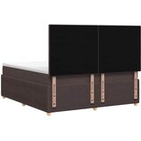  LED okvir za krevet s madracem Tamno smeđa 140 x 190 cm Tkanina | shoptok.hr