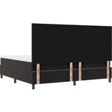  Krevet s kutijom s madracem i klupom crn 200x200 cm bar&amp;scaron;un Slike