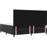  Postelja z vzmetnico z vzmetnico Črna 200 x 200 cm Žamet, (5000128372) | Shoptok.si