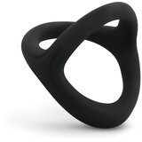 EasyToys - Men Only Desire Ring - savitljivi prsten za penis i testise (crni) | shoptok.hr