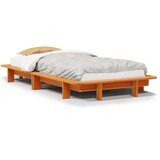 vidaXL Posteljni okvir voščeno rjav 75x190 cm trdna borovina, (21292346) | Shoptok.si