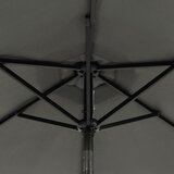  Vrtni suncobran s čeličnom šipkom antracit 225 x 225 x 212 cm | shoptok.hr