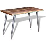  Blagovaonski stol od masivnog obnovljrnog drva 120 x 60 x 76 cm | shoptok.hr
