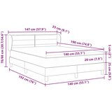  Krevet s opruga kutije Tamno siva 140 x 190 cm tkanina Slike