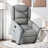 Maison Chic masažni naslanjač - Relax naslanjač s funkcijo vstajanja svetlo sivo blago, (22134390) | Shoptok.si