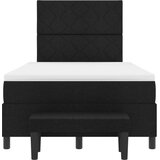 vidaXL Krevet s Box Springom s Madracem i Klupom Crna 120x200 cm Tkanina | shoptok.hr