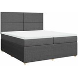  Krevet s oprugama i madracem tamnosivi 200 x 200 cm od tkanine | shoptok.hr