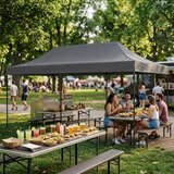 Multi Garden automatski samosklapajući vrtni paviljon 3 &amp;times; 6 m, sivi Slike