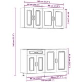  4-dijelni set kuhinjskih ormarića Kalmar konstruiranog drva | shoptok.hr