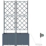  Vrtna saksija 2 pcs Svijetlo siva 80 x 40 x 142 cm Plastika | Eponuda.ba