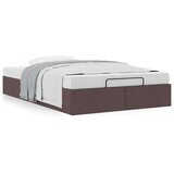 vidaXL Otomanski posteljni okvir brez vzmetnice rjav 120x200 cm blago | Shoptok.si