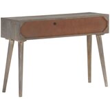  Konzolni stol sivi 110x35x75 cm od masivnog grubog drva manga | Eponuda.com