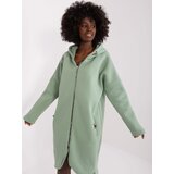 Fashion Hunters Pistachio Oversize Zip-Up Hoodie cene