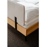 noo.ma Tapecirani/od iverice bračni krevet u dekoru hrasta s podnicom 140x200 cm u prirodnoj boji Streiko – | shoptok.hr