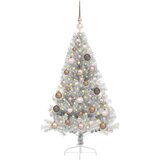  Umjetno predsvijetljeno božićno drvce Srebrno 120 cm PET | shoptok.hr