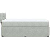 Box spring krevet s madracem svjetlosivi 100x200 cm baršunasti | shoptok.hr