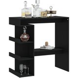  Barski stol sa stalkom za pohranu crni 100x50x101,5 cm drveni | shoptok.hr