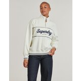 Superdry Puloverji COUNTRY CLUB LOOSE 1/4 ZIP Bela | Shoptok.si