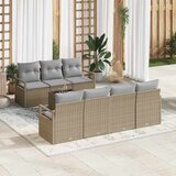  Set sofe s jastukom 8 pcs Bež i siva poliratan | shoptok.hr