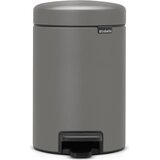 Brabantia Koš za smeti s pedalom 3 L s plastičnim vložkom - Mineral Concrete Grey | Shoptok.si