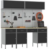  Set radnih ormarića s ladicama s pohranom 10 kom. Crna | shoptok.hr
