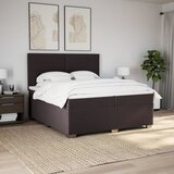  Krevet s oprugama i madracem tamnosmeđi 200x200 cm od tkanine | shoptok.hr
