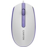 Canyon M-10 žični miš 1000 dpi bijelo-lavanda | shoptok.hr