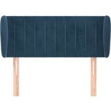  Vzglavje z ušesi temno moder 103x23x78/88 cm žamet, (20953965) | Shoptok.si