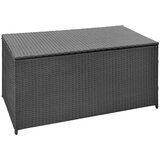 vidaXL Vrtna kutija za pohranu crna 120 x 50 x 60 cm od poliratana Cijene