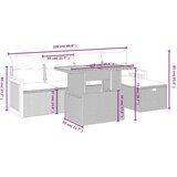 vidaXL 6-dijelni set vrtnih sofa s jastucima bež od poliratana | shoptok.hr