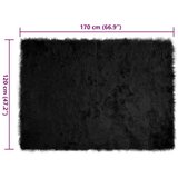 vidaXL Lažni Ovčji Tepih Crna 120 x 170 cm Poliester | shoptok.hr