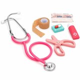 ECO TOYS Drveni mali liječnički set za medicinsku torbicu za djecu 26 dijelova Slike