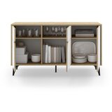 Marckeric Bela/v naravni barvi nizka komoda v hrastovem dekorju 140x79 cm Nola – | Shoptok.si