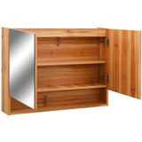  LED kupaonski ormarić s ogledalom boja hrasta 80x15x60 cm MDF | shoptok.hr