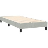 Box Spring krevet s madracem svijetlo sivi 90x220 cm baršun | shoptok.hr