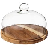 5five Five zvono za kolače, 28x19 cm, staklo/acacia | shoptok.hr