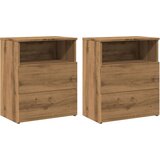 vidaXL Nočna omarica 2 kosa artisan hrast 50x32x60 cm inženirski les | Shoptok.si