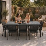 Multi Garden veliki vrtni stol za 8 osoba 180×90 cm za terasu i vrt – siva ploča | shoptok.hr