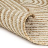  Ručno rađeni tepih od jute sa spiralnim uzorkom bijeli 120 cm | shoptok.hr