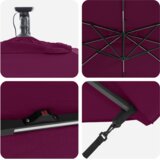  Senčnik Bordeaux rdeča 249 x 249 x 250 cm Poliester in aluminij, (5000206271) | Shoptok.si