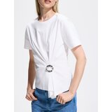 Reserved T‑shirt s ukrasnim detaljem - krem | shoptok.hr