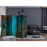 Artgeist PARAVAN 225/172/3 cm modra, zlate barve | Shoptok.si