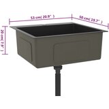  Ročno izdelano kuhinjsko pomivalno korito črno nerjaveče jeklo, (21670637) | Shoptok.si